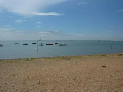 a group of boats sitting in the water at WynnStay Studio Apartments in Southend-on-Sea