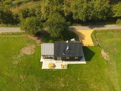 an aerial view of a house in a field at 1 Bed in Wickhambrook oc-tosh in Wickhambrook