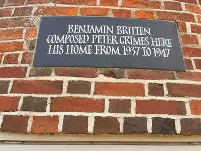a sign on the side of a brick wall at 1 Bed in Snape oc-sfgcs in Snape