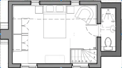 a floor plan of a house with at The Old Post Office, Hilton in Huntingdon