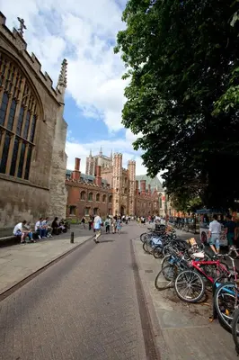 a row of bikes parked in front of a building at 2 Bedroom City Centre Townhouse - with Parking in Cambridge