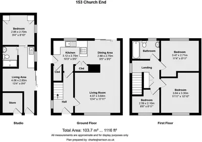 a floor plan of a house at Spacious Modern Garden Family Home in Cambridge