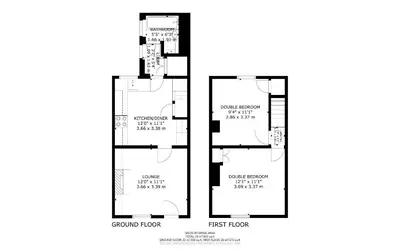 a plan of the second floor of a house at Free Parking Business Stay Office Fast WiFi in Colchester