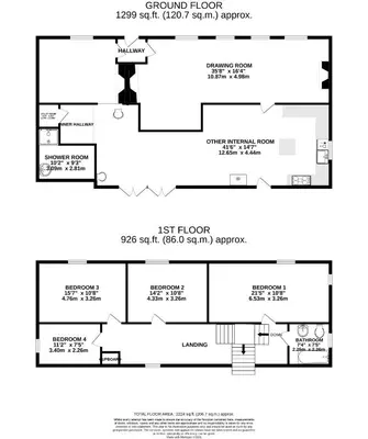 a floor plan of a house at Lavender Cottage, Middleton in Saxmundham