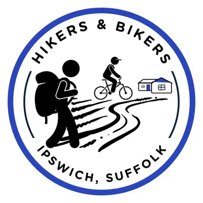a logo for the rivers and bikes outreach symposium at Hikers & Bikers Refuge in Ipswich