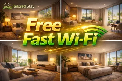 a sign that reads free fast wifi in a living room at Modern Town Centre Apartment in Chelmsford