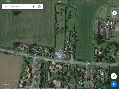 a map of a city with a street at Mr Hares shepherd hut in Mellis