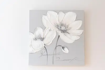 a picture of two white flowers with the word alive at Velvet 2-bedroom apartment, Brewery Road, Hoddesdon in Hoddesdon