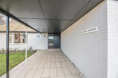 a building with a sign that reads elder music at Chapel House, Alderton in Woodbridge