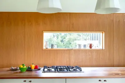 a kitchen with a stove top and a window at 3 Bed in Bramfield oc-hglenv in Bramfield