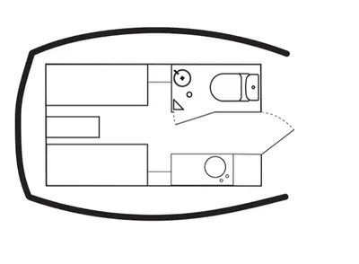 a drawing of a tiny house at Armadilla 1 at Lee Wick Farm Cottages & Glamping in Clacton-on-Sea