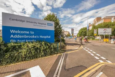 a sign on the side of a road at Addenbrookes Flat 2 mins walk free Private Parking in Cambridge
